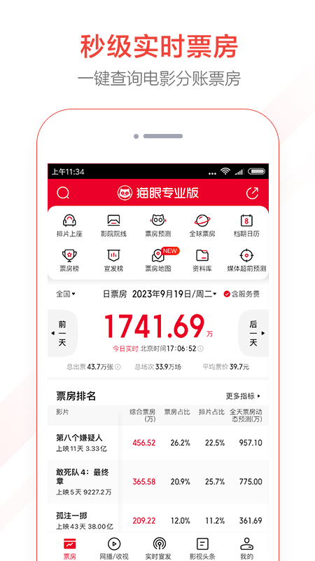 猫眼专业版app安卓版截图1
