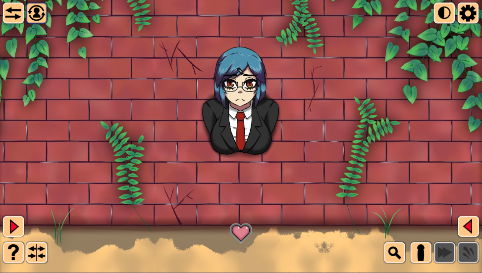 卡在墙上的女孩