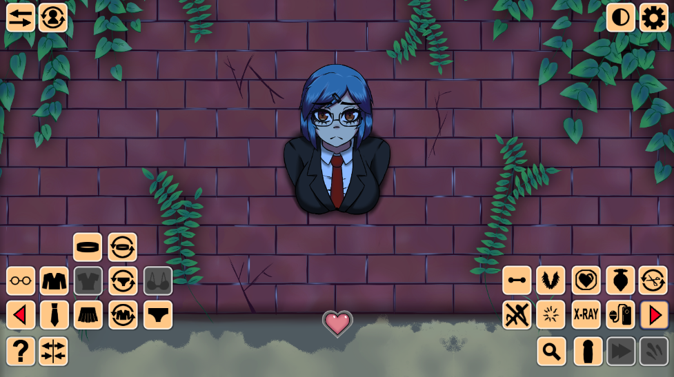 卡在墙上的女孩