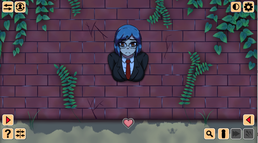 卡在墙上的女孩