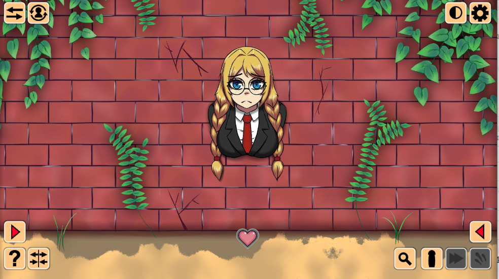 卡在墙上的女孩