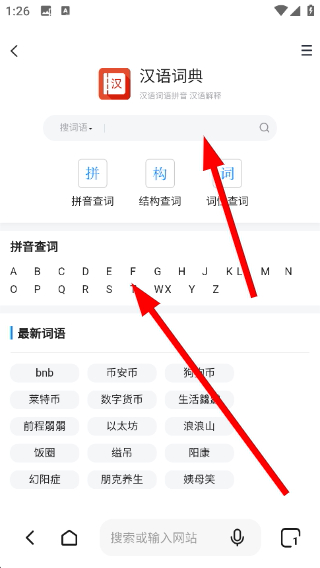 汉语词典查询界面