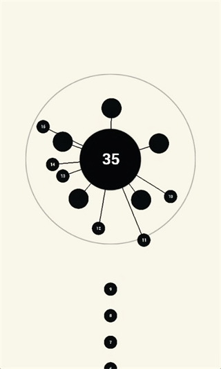 初始旋转球体与待插小球