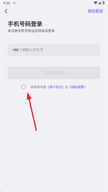 验证码输入界面