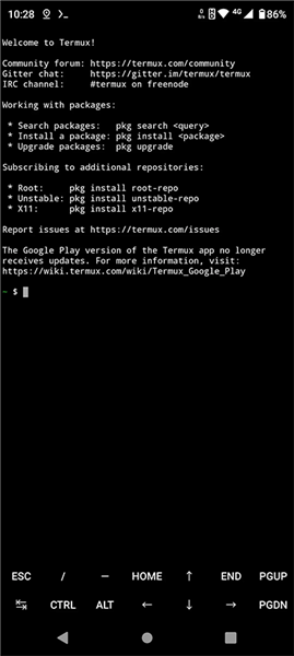 Termux欢迎界面