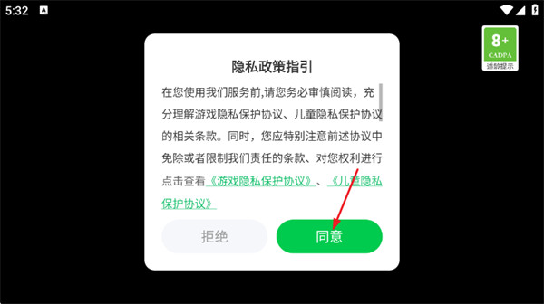 隐私政策界面