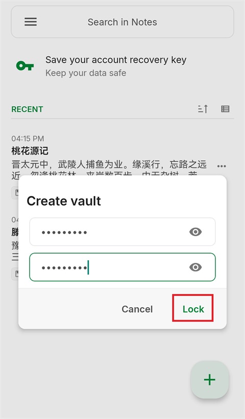 Notesnook设置密码配图3