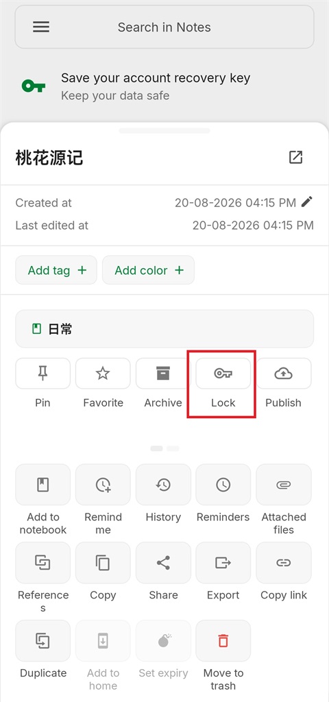 Notesnook设置密码配图5