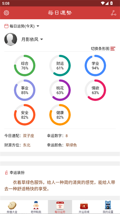 灵占每日运势配图