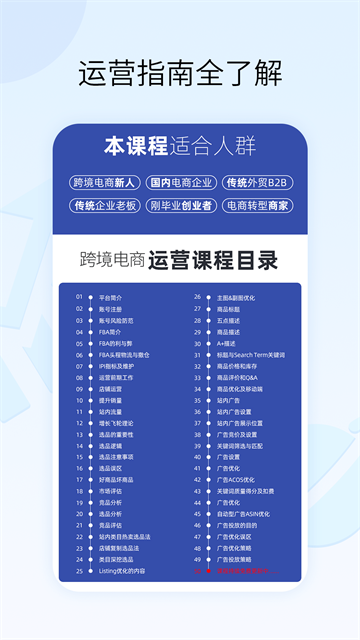 亚马逊跨境电商教学app截图1
